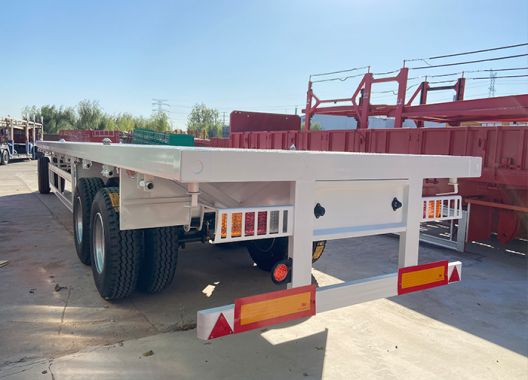 Full-mounted Container Flatbed Semi-trailer